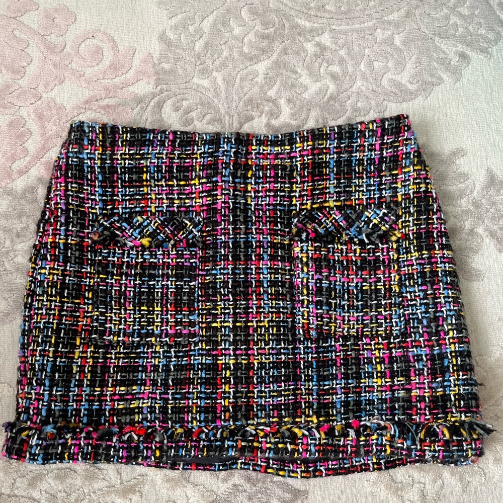 Zara Tweed Mini Skirt with pockets